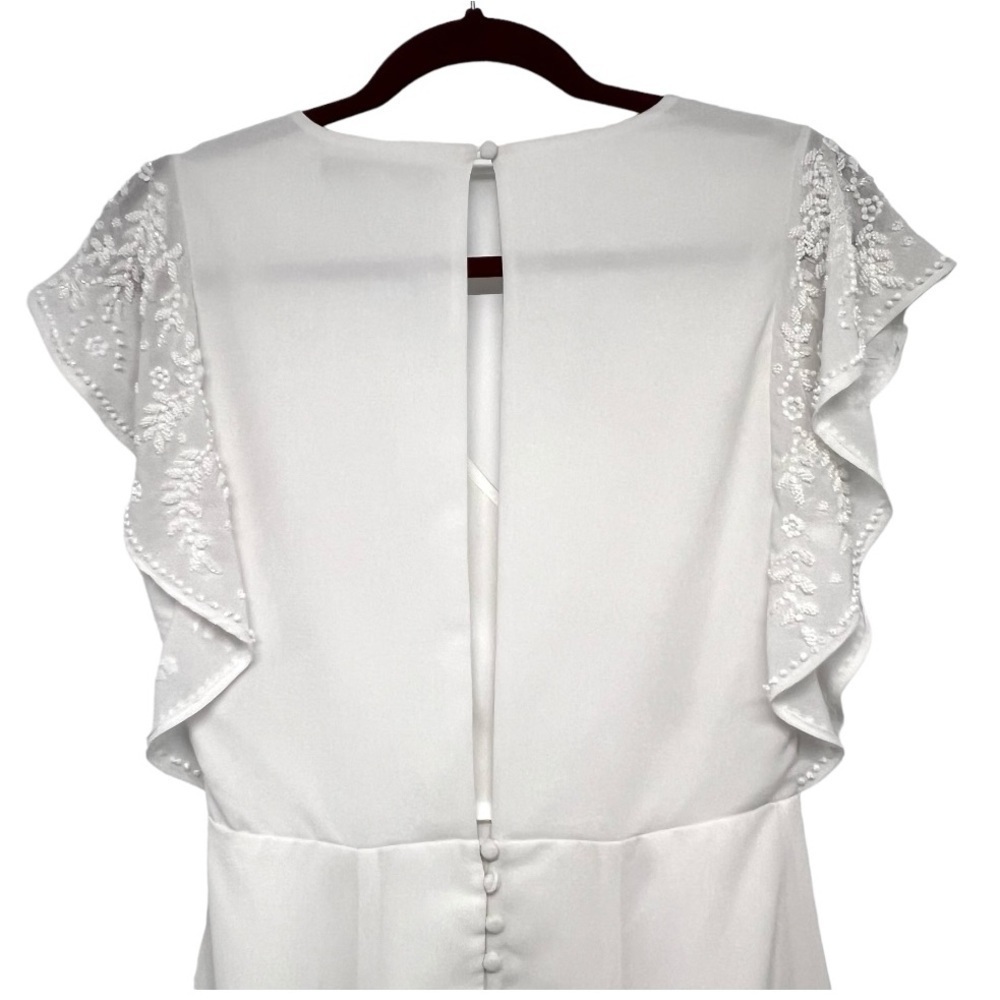 Lovers + Friends The Roma White Beaded Fit & Flare Mini Dress Women’s Small - Picture 9 of 13